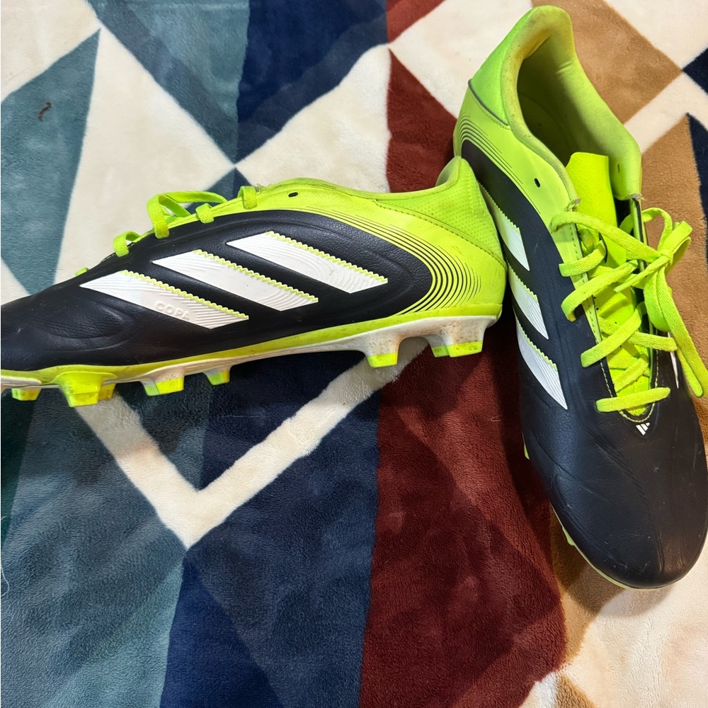 adidas Men’s Black & Neon Green Firm Ground Soccer Cleats - Picture 2 of 7
